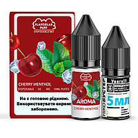 Набор для самозамеса солевой Flavorlab Disposable Puff 10 мл, 0-50 мг Cherry Menthol (Вишневый ментол)-ЛBР