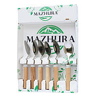 Набор чайных ложек Mazhura Beech Wood MZ-505667 6 шт m