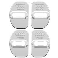 Накладка на дверной замок с эмблемой Audi (Ауди) Комплект 4 шт цвет хром