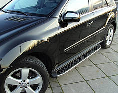 Бокові пороги BlackLine 2 шт  алюміній для Mercedes GL сlass X164