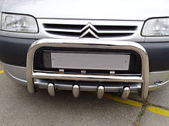 Кенгурятник QT006 нерж. для Citroen Berlingo 1996-2008 рр