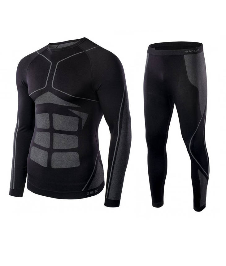 Комплект термобілизни чоловічий Hi-Tec Buraz SET XL/XXL Black/Grey, фото 1