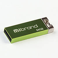 USB Флешка на 64 Гб | Флеш-накопитель Mibrand  64GB USB2.0 Сhameleon Light Green | Флешка-брелок