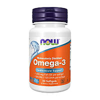 Омега-3 Omega-3, Now Foods, поддержка сердца 180 EPA/120 DHA, 30 капсул