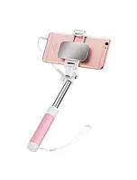 Палка монопод для Селфі Hoco K2 Magic Mirror 3.5 mm, Pink