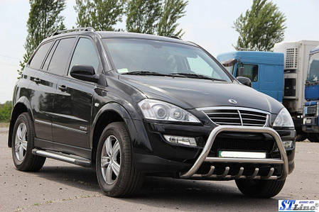 Кенгурятник WT003 нерж для SsangYong Action 2006-2024 рр, фото 2