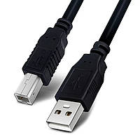 Кабель USB 2.0 Type A - Type B (AM-BM) 3м TRY Wire чорний