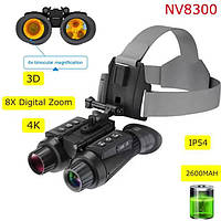 Бинокуляр инфракрасная камера прибор ночного видения до 500м  NV8300 с креплением для головы + карта 64Гб