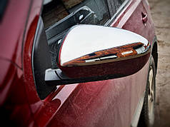 Накладки на дзеркала 2 шт.  нерж OmsaLine - італійська нержавійка для Nissan Qashqai 2010-2014рр