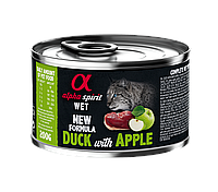 Влажный корм Alpha Spirit Duck with Green Apple с уткой и зелеными яблок для взрослых котов 200 г (as311490)