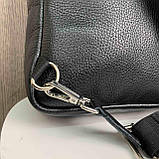 НАБІР 2в1 Чоловіча шкіряна сумка бананка на груди + шкіряний гаманець  ⁇  Кросбоді барсетка натуральна шкіра, фото 5