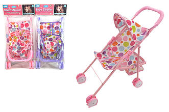 Коляска трость для ляльки сидяча з козирком у пакеті Y6037-1