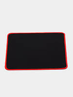 Коврик для мыши 250*210*2мм TRY Mouse pad L-16 тканевый с прошитыми краями черно-красный