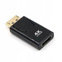 Переходник-конвертер DisplayPort (M) - HDMI (F) TRY Plug 4К свисток черный