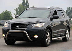 Кенгурятник WT007 нерж. для Hyundai Santa Fe 2 2006-2012рр