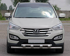 Передня дуга ST015 нерж. для Hyundai Santa Fe 3 2012-2018рр