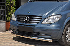 Губа нижня одинарна ST008 нерж 2004-2011  60мм для Mercedes Viano рр