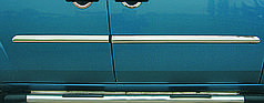 Молдинг дверний 4 шт  нерж. Carmos - Турецька сталь для Fiat Doblo I 2001-2005 рр