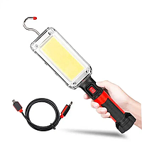 Портативный светодиодный многофункциональный светильник, перезаряжаемый фонарь с крючком для подвешивания