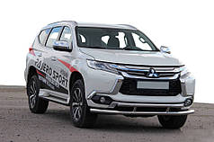 Передній захист ST016 нерж для Mitsubishi Pajero Sport 2015-2024 рр