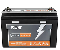 Батарея PowMr Li-ion аккумулятор литиевый аккумулятор аккумуляторные батареи 100Ah 12.8V Lifepo4 325x215x170