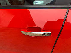 Накладки на ручки ВУЗЬКІ 4 шт.  Нерж.  Omsa для Opel Astra H 2004-2013рр