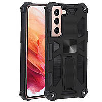 Чехол Shockproof Shield для Samsung Galaxy S22 / S901 бампер противоударный с подставкой Black