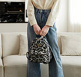 Якісний жіночий рюкзак міський Леопардовий, прогулянковий рюкзачок тигровий, фото 7