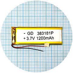 Батарея (акумулятор) універсальний 383181P 82 х 30 х 4 мм, 1200 mAh 3.7 V