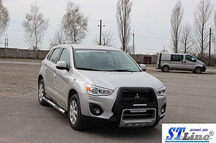 Бічні труби BB002 2 шт.  нерж. для Mitsubishi ASX 2010-2023 рр, фото 2