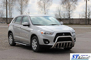 Кенгурятник WT002 нерж. для Mitsubishi ASX 2010-2023 рр, фото 2