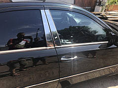 Молдинги дверних стійок 6 шт  нерж для Mercedes E-сlass W211 2002-2009 рр