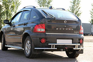 Задній захист AK005-2 нерж для SsangYong Action 2006-2024 рр, фото 2