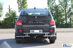 Задній захист AK005-2 нерж для SsangYong Action 2006-2024 рр, фото 2