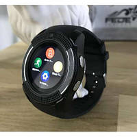 Bluetooth Смартгодинник, Smart Watch V8 чорний, Розумний годинник із блютуз і сім-картою, Ударостійкий годинник-телефон, у