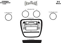 Накладки на панель Алюміній для Citroen C-3 2002-2010 рр