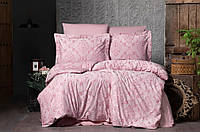 Постельное белье евро Arya Arya Vogue Органик Жаккард Paris AR-A107256-Fuchsia 200x220 см фуксия o