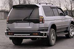 Задній захист AK005-2 нерж для Mitsubishi Pajero Sport 1996-2007