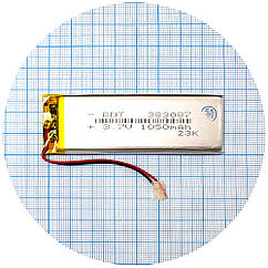 Батарея (акумулятор) універсальний 383087Р 81 x 27 x 4 мм 1050 mAh 3.7V
