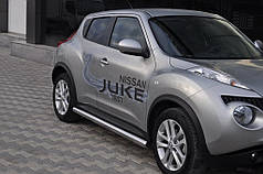 Бічні труби Ø60 2 шт.  нерж. для Nissan Juke 2010-2019 рр