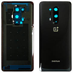 Задня кришка OnePlus 8 Pro (чорна Original New зі склом камери)