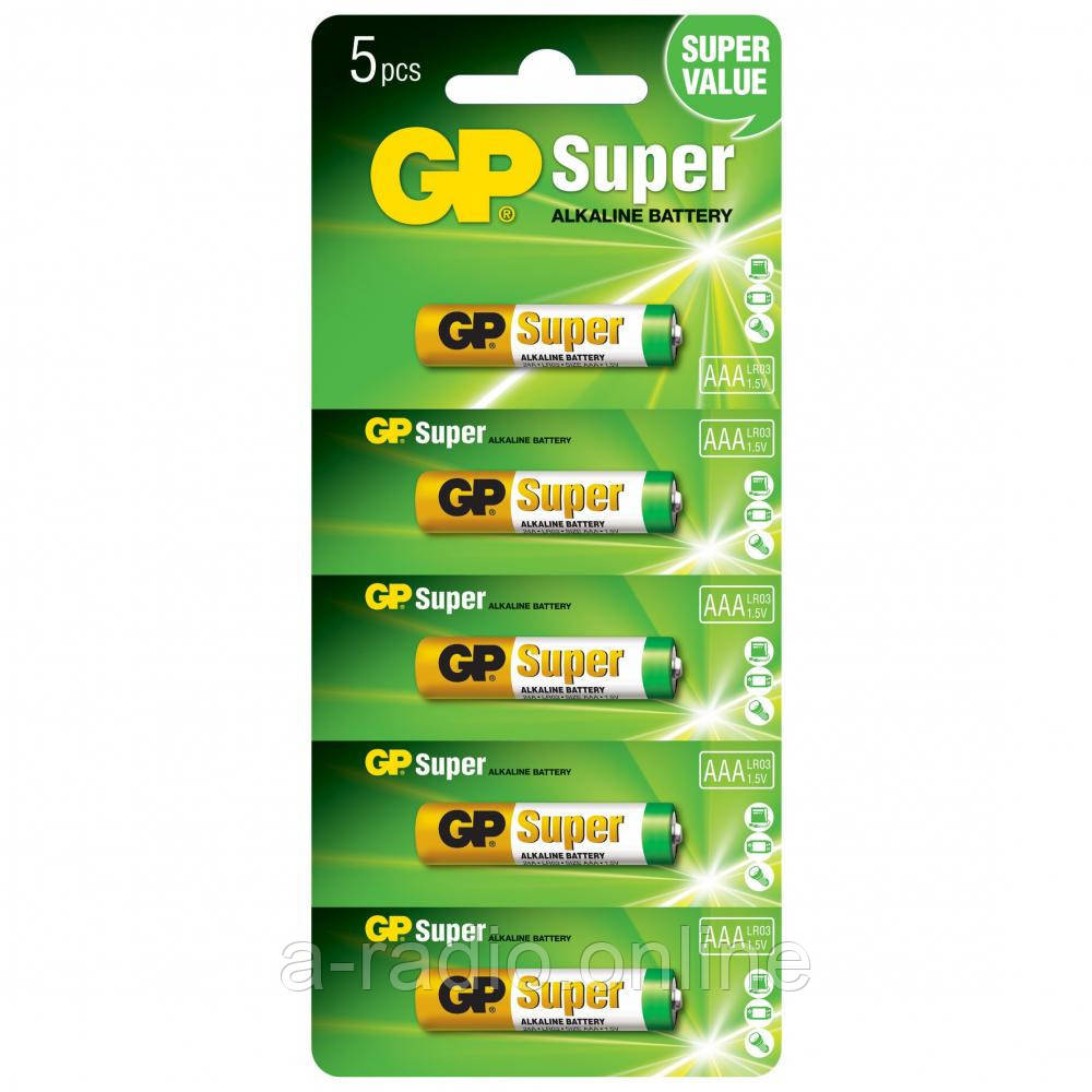 Батарейка GP AAA (LR03) Super Alkaline 24A-UR5