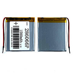 Батарея (акумулятор) універсальний 286066P 71 х 60 х 3 мм, 1500 mAh 3.7 V