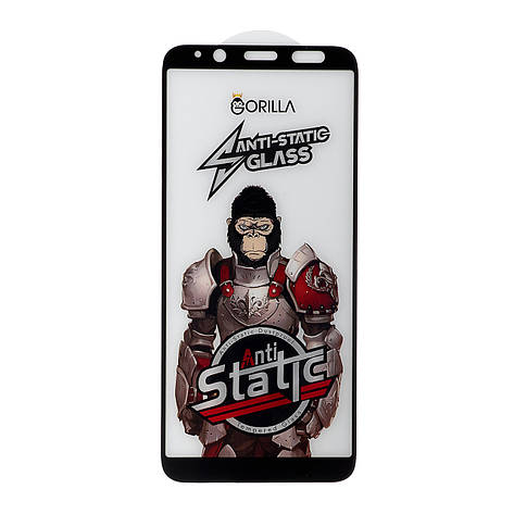 Захисне скло Gorilla King Antistatic Glass Samsung A5 2018/A6 2018/A8 2018/J6 2018 Black, фото 1