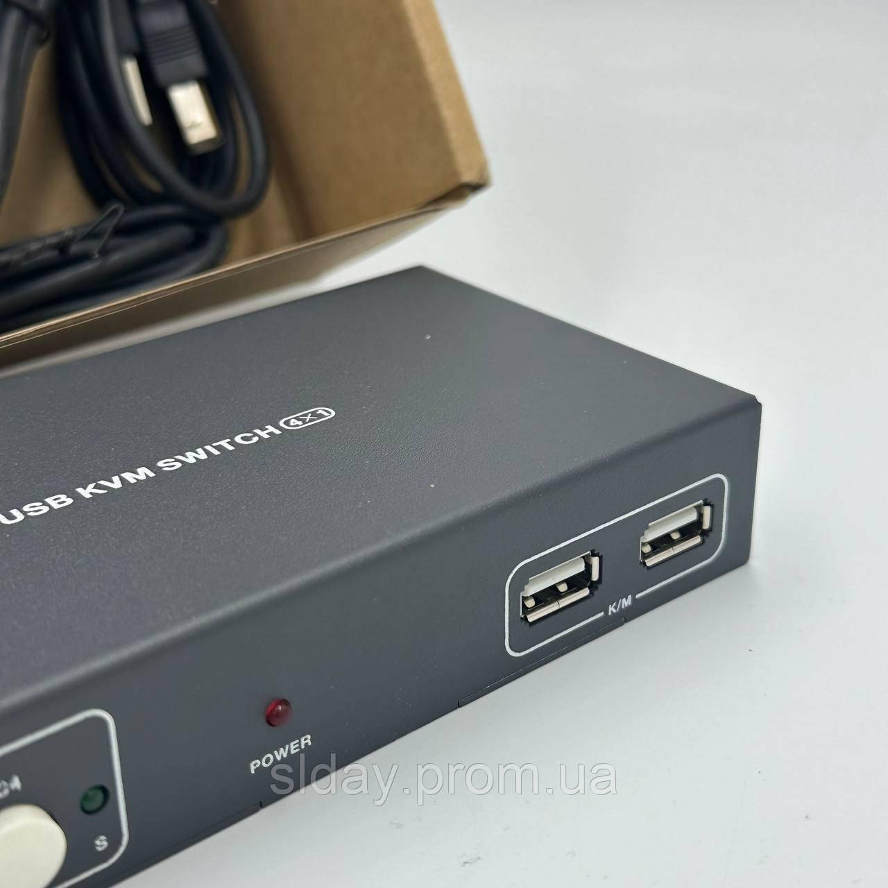 KVM-переключатель PWAY, 2 порта HDMI, 4 концентратора USB 2.0, UHD 4K, 30 Гц - фото 3 - id-p2105790287