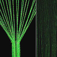 Штора декоративна пластик дрібні намистинки 80х175 см зелена (48705.004)