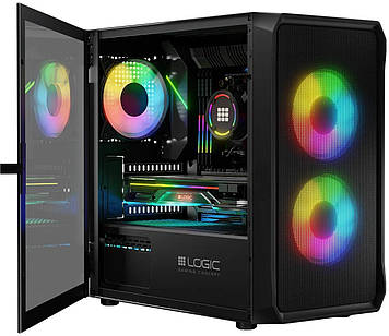 Комп'ютер Logic Portos/ AMD Ryzen 5 3600 RGB/ RX 5700 XT 8GB/ B550/ 16GB/ M2 1TB/ 650w 80+ Bronze