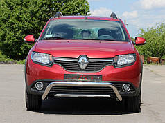 Передня дуга WT007 нерж. для Renault Sandero 2013-2024 рр