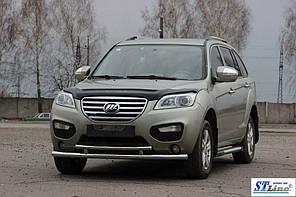 Передній захист ST014 нерж 60/42 мм для Lifan X60, фото 2