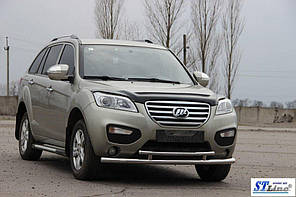 Передній захист ST014 нерж 60/42 мм для Lifan X60, фото 2